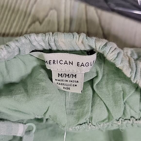 American Eagle Outfitters Green Seersucker Patchwork Mini Dress Womens M NWT - Picture 12 of 12